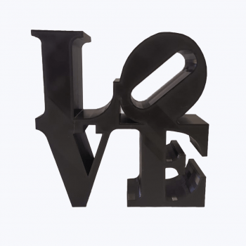Escrita Love Preto em impressão 3D