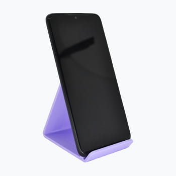 Suporte para celular mesa impressão 3d cor roxo porta celular